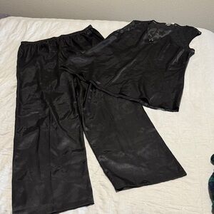 Nine & Co. Black Chemise and Slip Set vintage